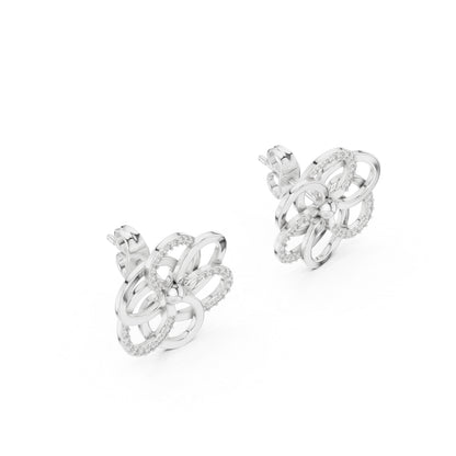18K Yellow Gold Round Cut Diamond Stud Earrings for Women | Engagement Wear | Pure Carat