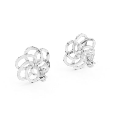 18K Yellow Gold Round Cut Diamond Stud Earrings for Women | Engagement Wear | Pure Carat