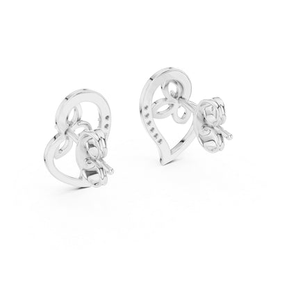 14K White Gold Round Lab-Grown Diamond Earrings for Women | Bridal Collection | Pure Carat