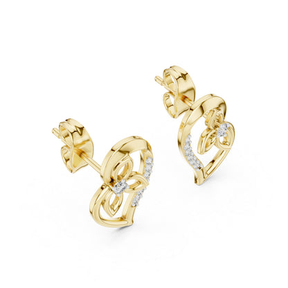 14K White Gold Round Lab-Grown Diamond Earrings for Women | Bridal Collection | Pure Carat