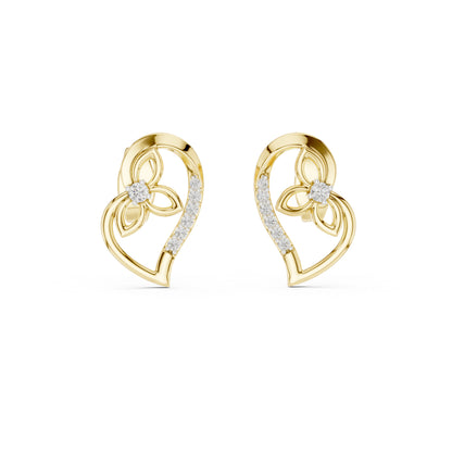 14K White Gold Round Lab-Grown Diamond Earrings for Women | Bridal Collection | Pure Carat