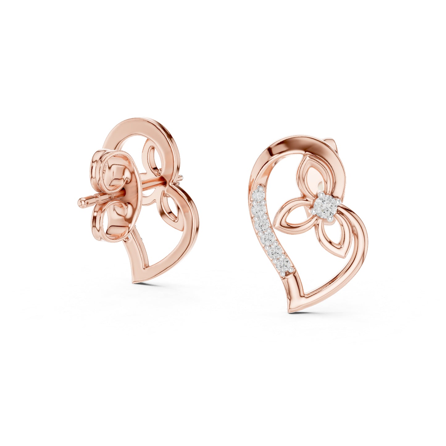 14K White Gold Round Lab-Grown Diamond Earrings for Women | Bridal Collection | Pure Carat