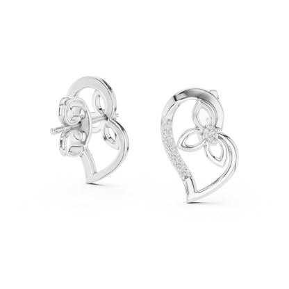 14K White Gold Round Lab-Grown Diamond Earrings for Women | Bridal Collection | Pure Carat