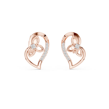 14K White Gold Round Lab-Grown Diamond Earrings for Women | Bridal Collection | Pure Carat