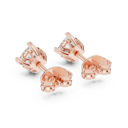 18K White Gold Cushion Square Cut Diamond Stud Earrings for Women | Wedding Wear | Pure Carat