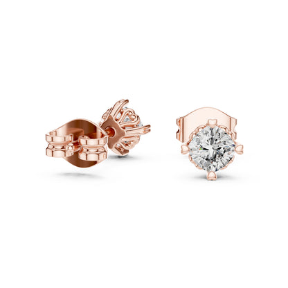 18K Yellow Gold Cushion Square Lab-Grown Diamond Stud Earrings for Women | Anniversary Gift | Pure Carat