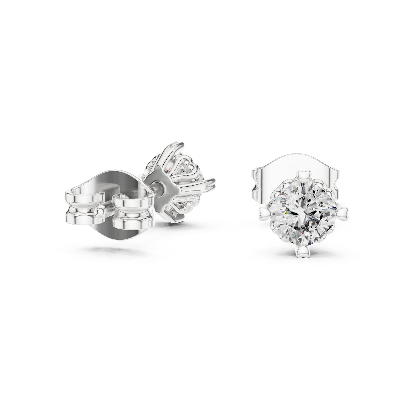 18K Yellow Gold Cushion Square Lab-Grown Diamond Stud Earrings for Women | Anniversary Gift | Pure Carat