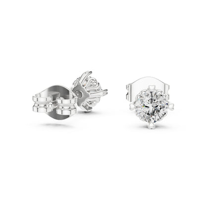 18K Yellow Gold Cushion Square Lab-Grown Diamond Stud Earrings for Women | Anniversary Gift | Pure Carat