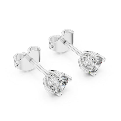18K Yellow Gold Cushion Square Lab-Grown Diamond Stud Earrings for Women | Anniversary Gift | Pure Carat