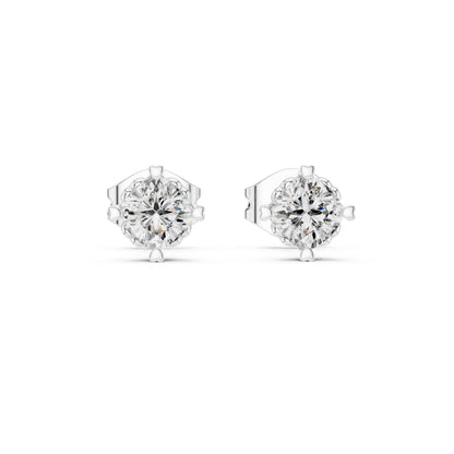 18K Yellow Gold Cushion Square Lab-Grown Diamond Stud Earrings for Women | Anniversary Gift | Pure Carat