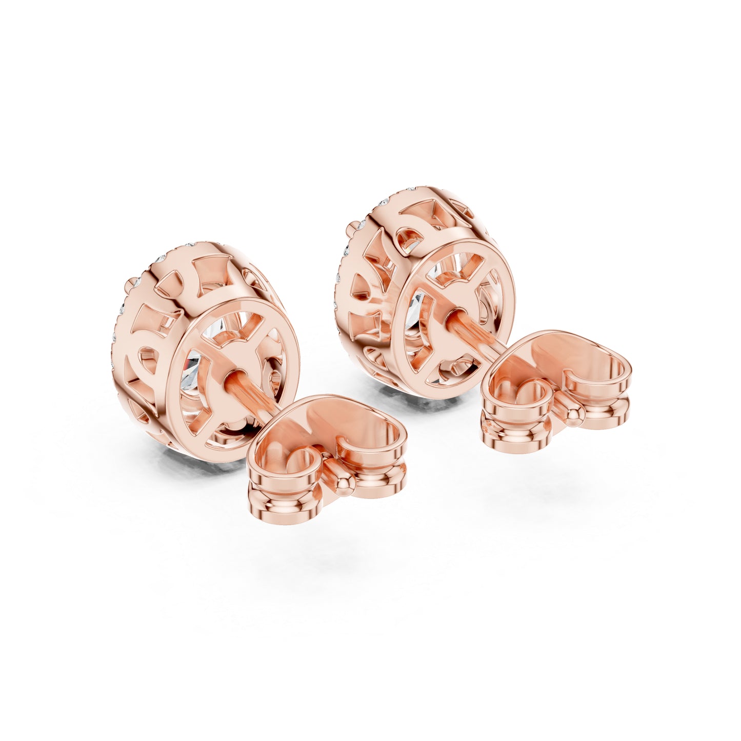 14K Yellow Gold Oval & Round Lab-Grown Diamond Earrings for Women | Bridal Collection | Pure Carat
