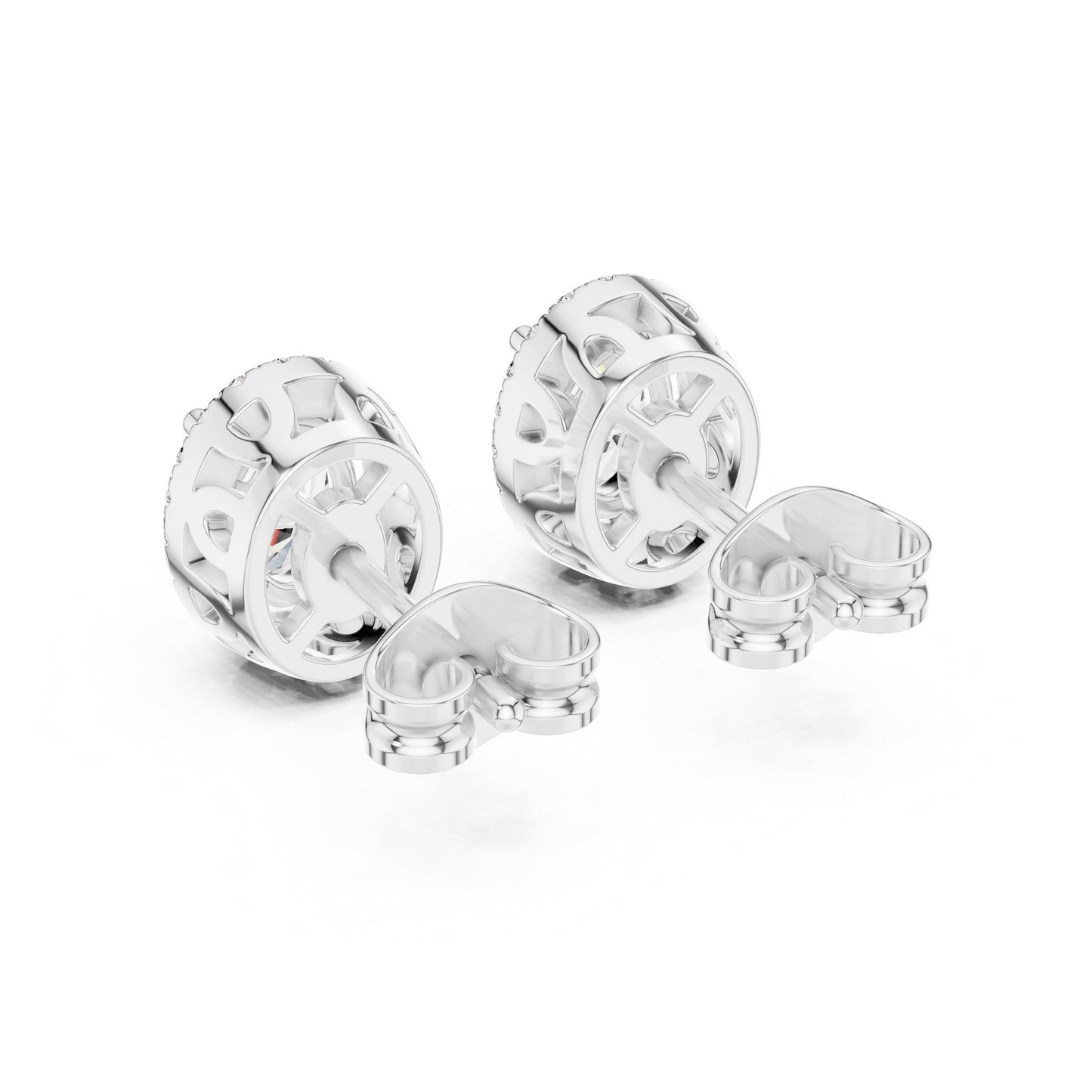 14K Yellow Gold Oval & Round Lab-Grown Diamond Earrings for Women | Bridal Collection | Pure Carat