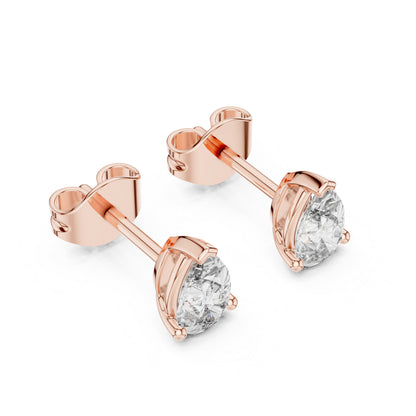 18K Rose Gold Pear Lab-Grown Diamond Earrings for Women | Engagement Wear | Pure Carat