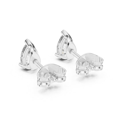 18K Rose Gold Pear Lab-Grown Diamond Earrings for Women | Engagement Wear | Pure Carat