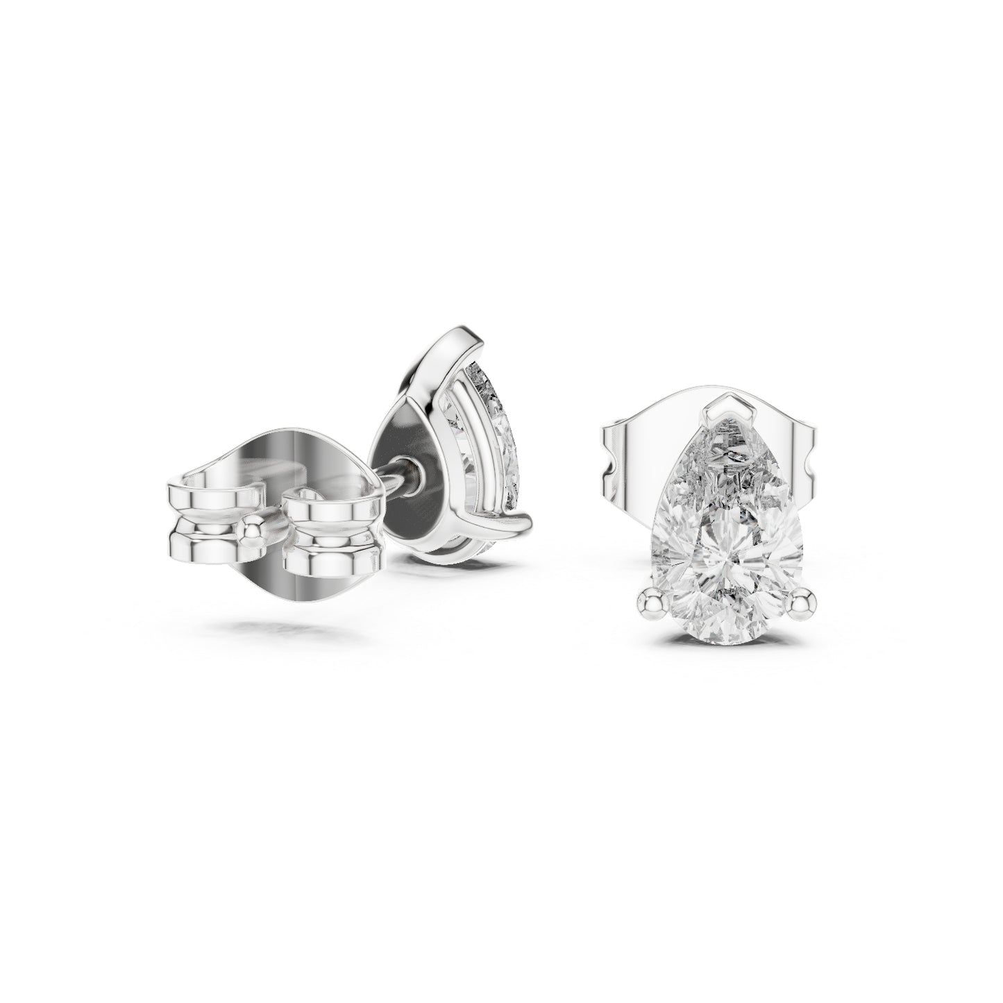 18K Rose Gold Pear Lab-Grown Diamond Earrings for Women | Engagement Wear | Pure Carat