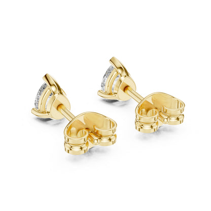 14K White Gold Pear Lab-Grown Diamond Stud Earrings for Women | Office Wear | Pure Carat