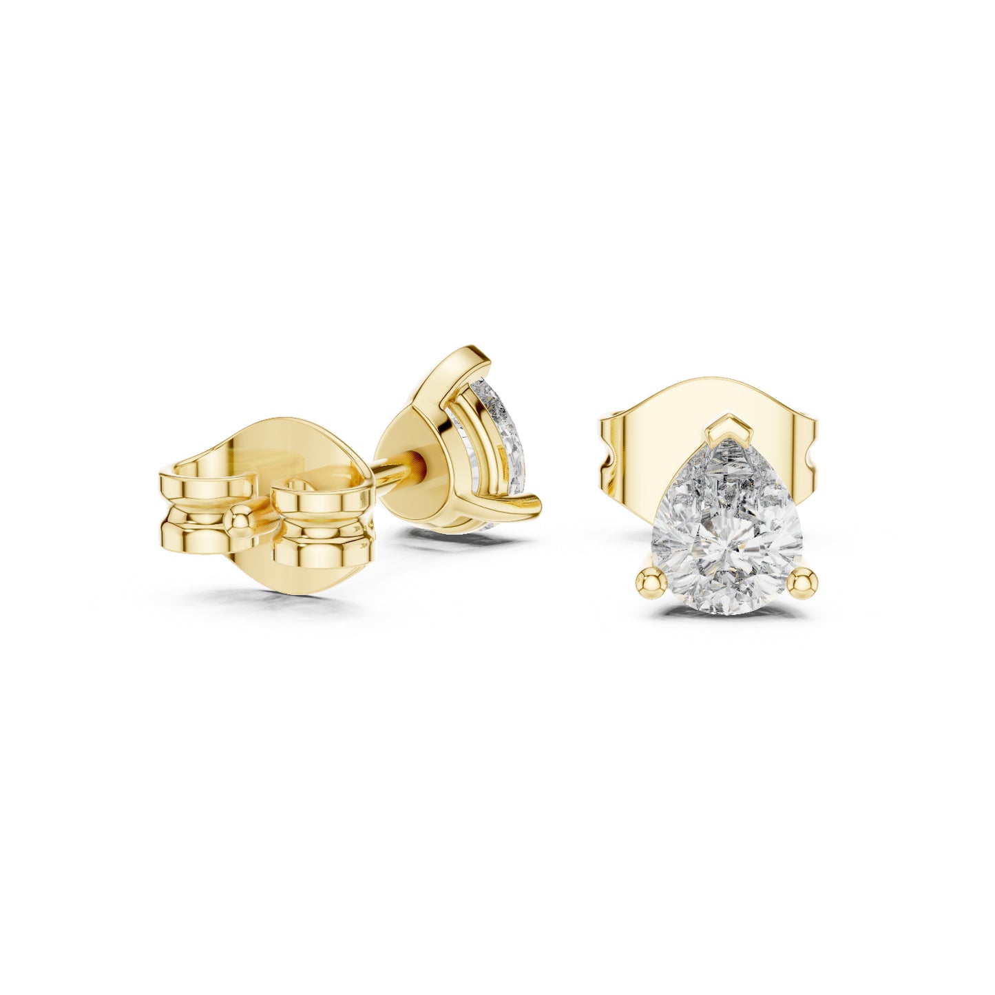 14K White Gold Pear Lab-Grown Diamond Stud Earrings for Women | Office Wear | Pure Carat