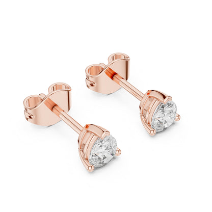 14K White Gold Pear Lab-Grown Diamond Stud Earrings for Women | Office Wear | Pure Carat