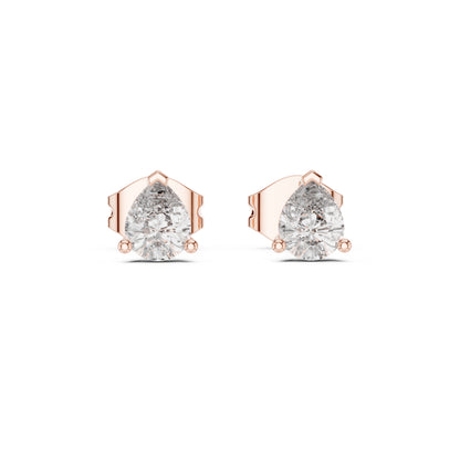 14K White Gold Pear Lab-Grown Diamond Stud Earrings for Women | Office Wear | Pure Carat