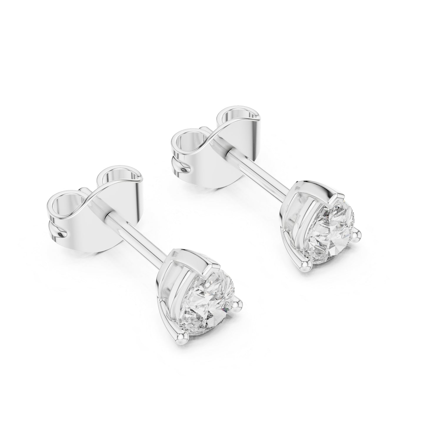 14K White Gold Pear Lab-Grown Diamond Stud Earrings for Women | Office Wear | Pure Carat