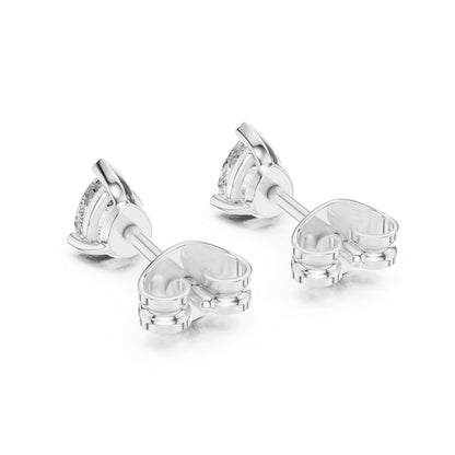 14K White Gold Pear Lab-Grown Diamond Stud Earrings for Women | Office Wear | Pure Carat