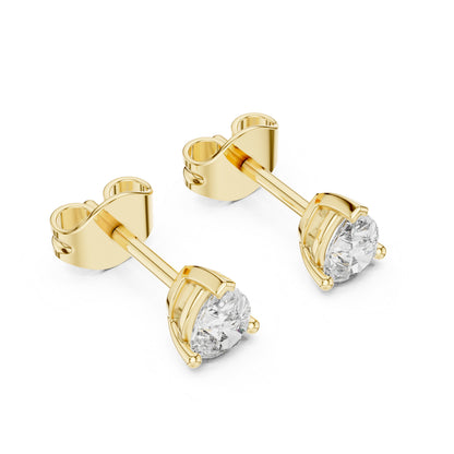 14K White Gold Pear Lab-Grown Diamond Stud Earrings for Women | Office Wear | Pure Carat