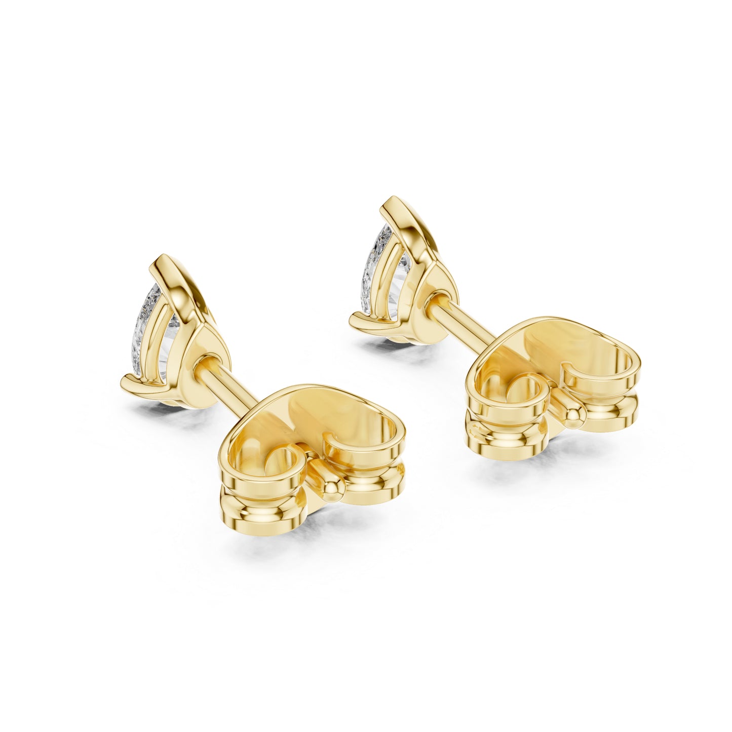 18K Yellow Gold Pear Lab-Grown Diamond Earrings for Women | Everyday Wear | Pure Carat