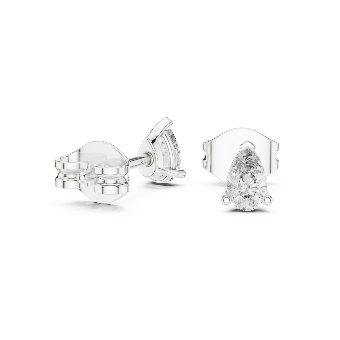 18K Yellow Gold Pear Lab-Grown Diamond Earrings for Women | Everyday Wear | Pure Carat
