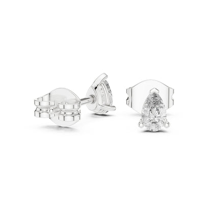 18K Yellow Gold Pear Lab-Grown Diamond Earrings for Women | Everyday Wear | Pure Carat