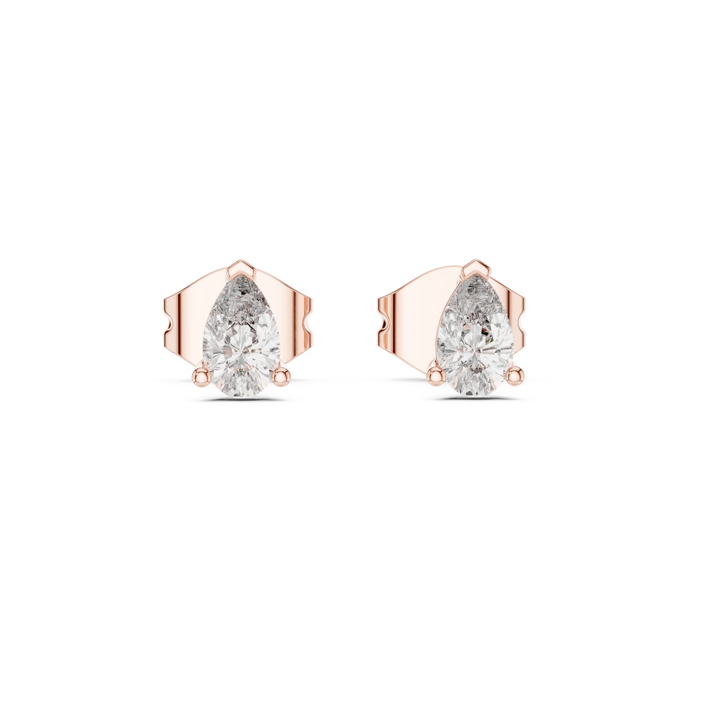 18K Yellow Gold Pear Lab-Grown Diamond Earrings for Women | Everyday Wear | Pure Carat