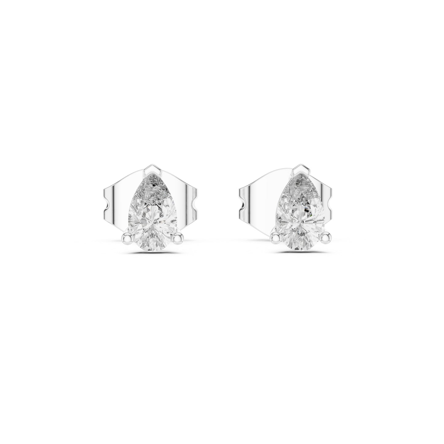 18K Yellow Gold Pear Lab-Grown Diamond Earrings for Women | Everyday Wear | Pure Carat