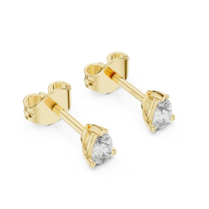 18K Yellow Gold Pear Lab-Grown Diamond Earrings for Women | Everyday Wear | Pure Carat