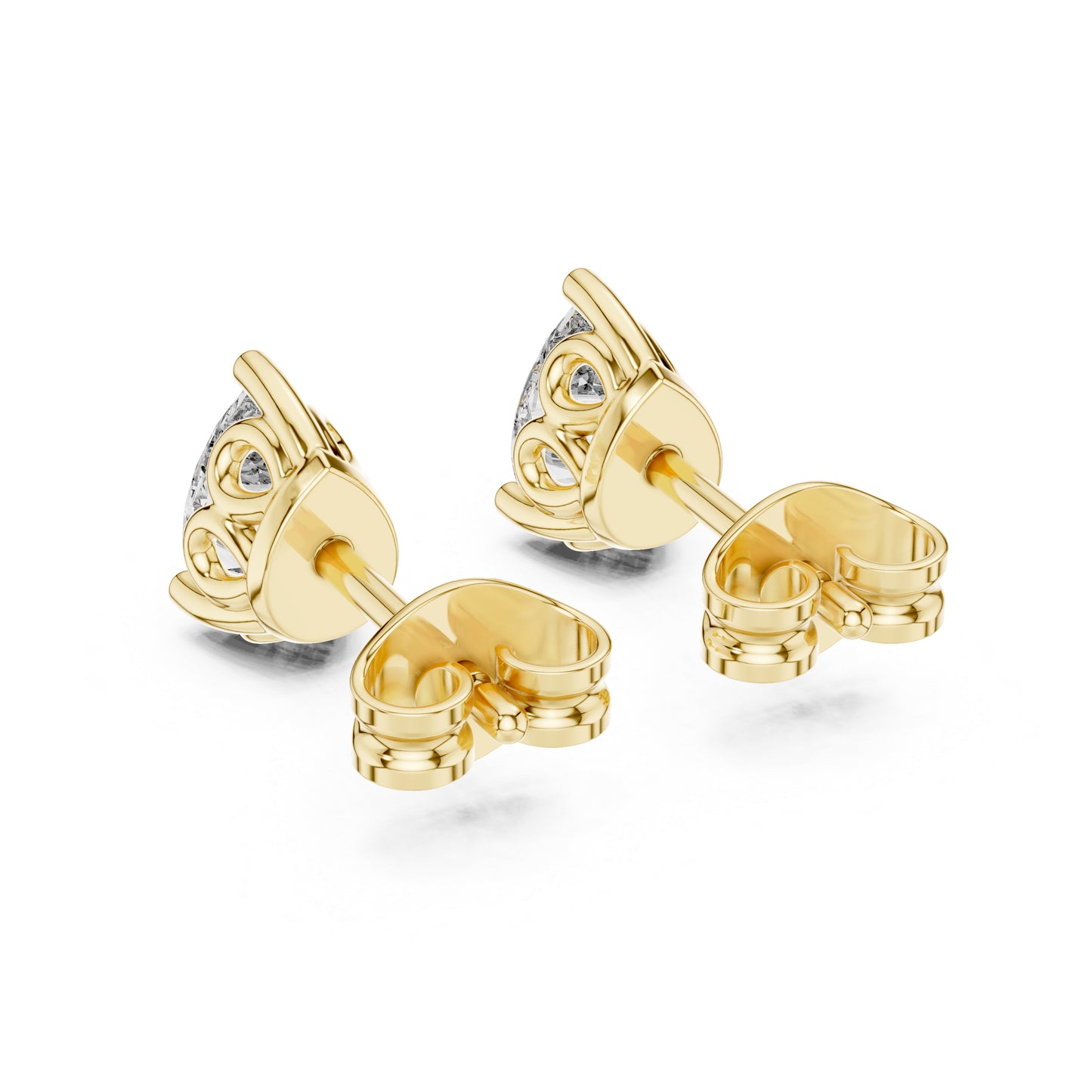 14K Yellow Gold Pear Lab-Grown Diamond Earrings for Women | Wedding Collection | Pure Carat