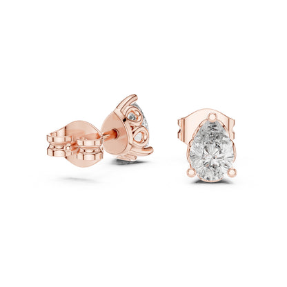 14K Yellow Gold Pear Lab-Grown Diamond Earrings for Women | Wedding Collection | Pure Carat