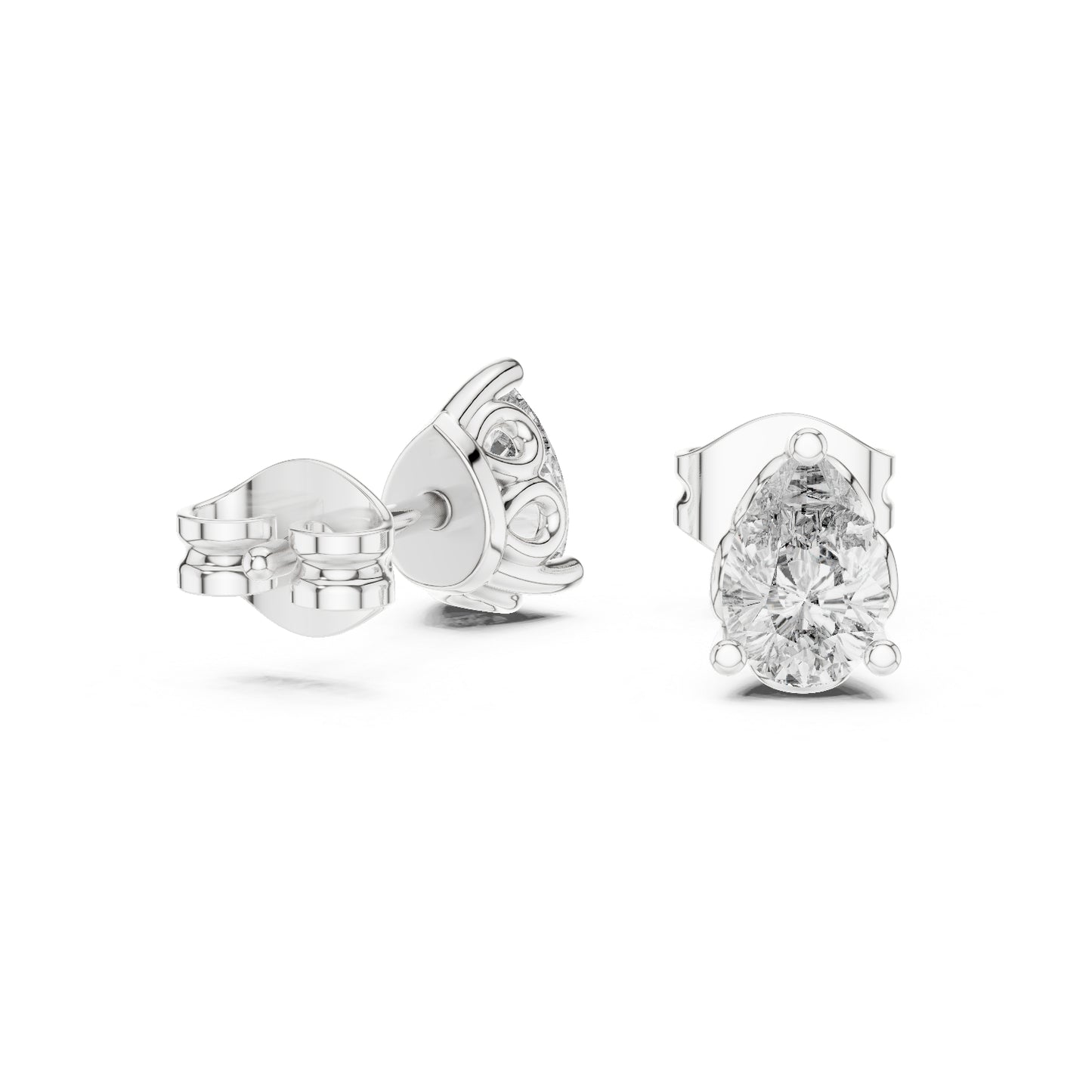 14K Yellow Gold Pear Lab-Grown Diamond Earrings for Women | Wedding Collection | Pure Carat