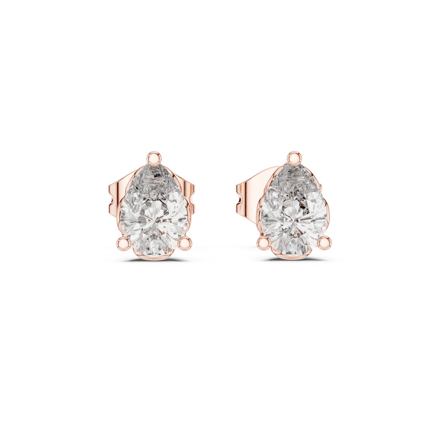 14K Yellow Gold Pear Lab-Grown Diamond Earrings for Women | Wedding Collection | Pure Carat