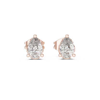 14K Yellow Gold Pear Lab-Grown Diamond Earrings for Women | Wedding Collection | Pure Carat