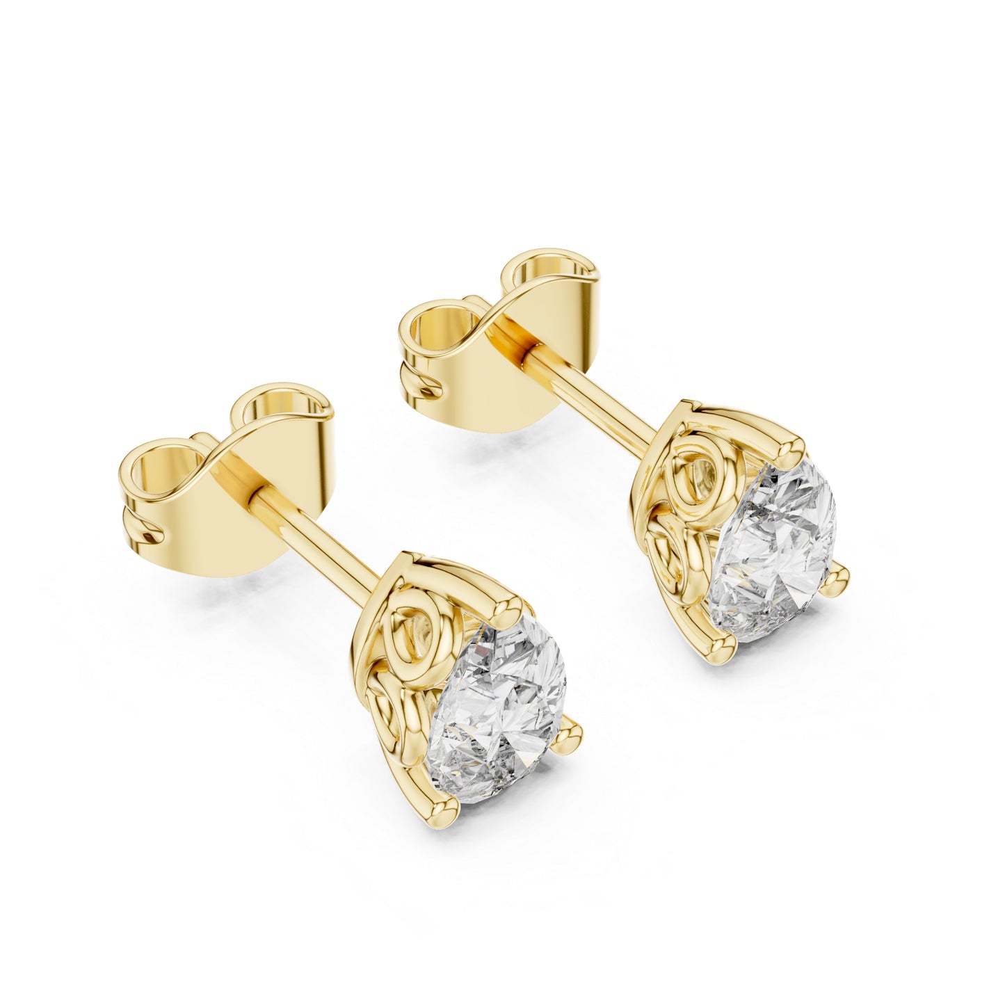 14K Yellow Gold Pear Lab-Grown Diamond Earrings for Women | Wedding Collection | Pure Carat