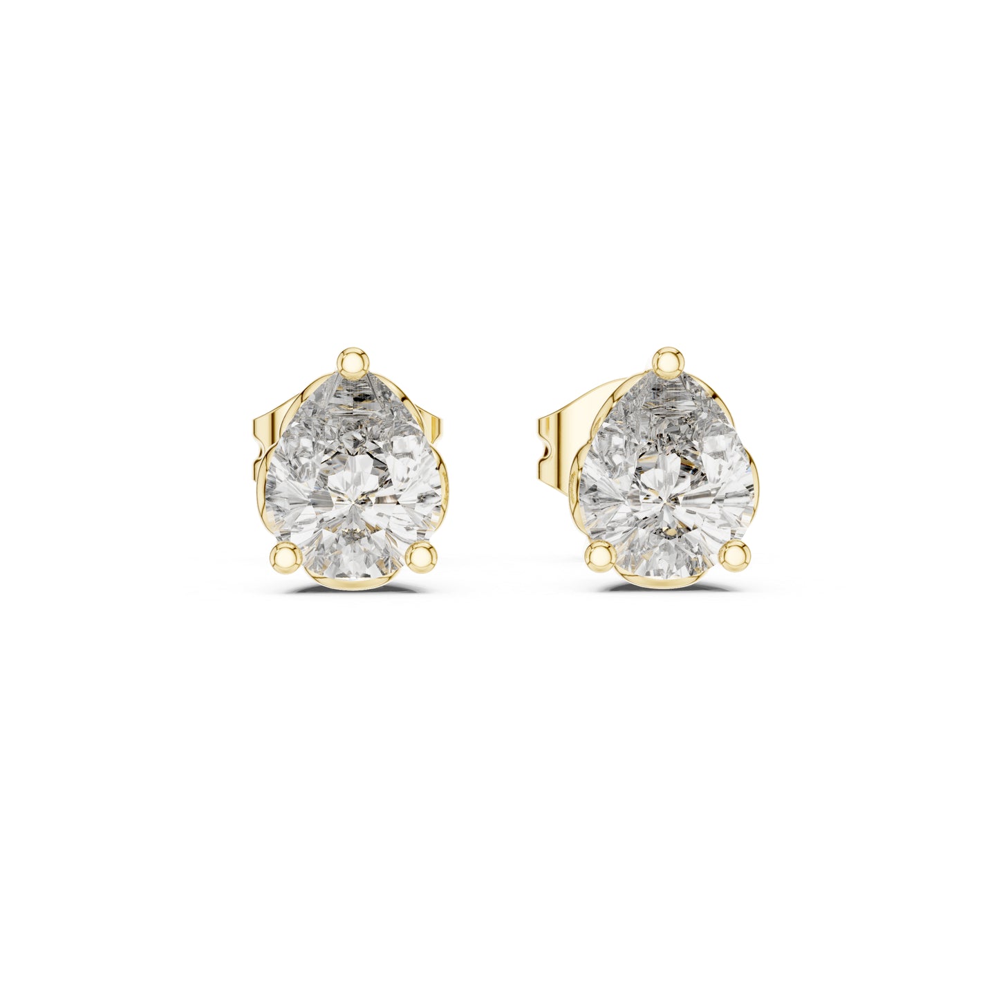 14K Rose Gold Pear Lab-Grown Diamond Stud Earrings for Women | Bridal Collection | Pure Carat