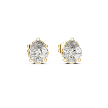 14K Rose Gold Pear Lab-Grown Diamond Stud Earrings for Women | Bridal Collection | Pure Carat
