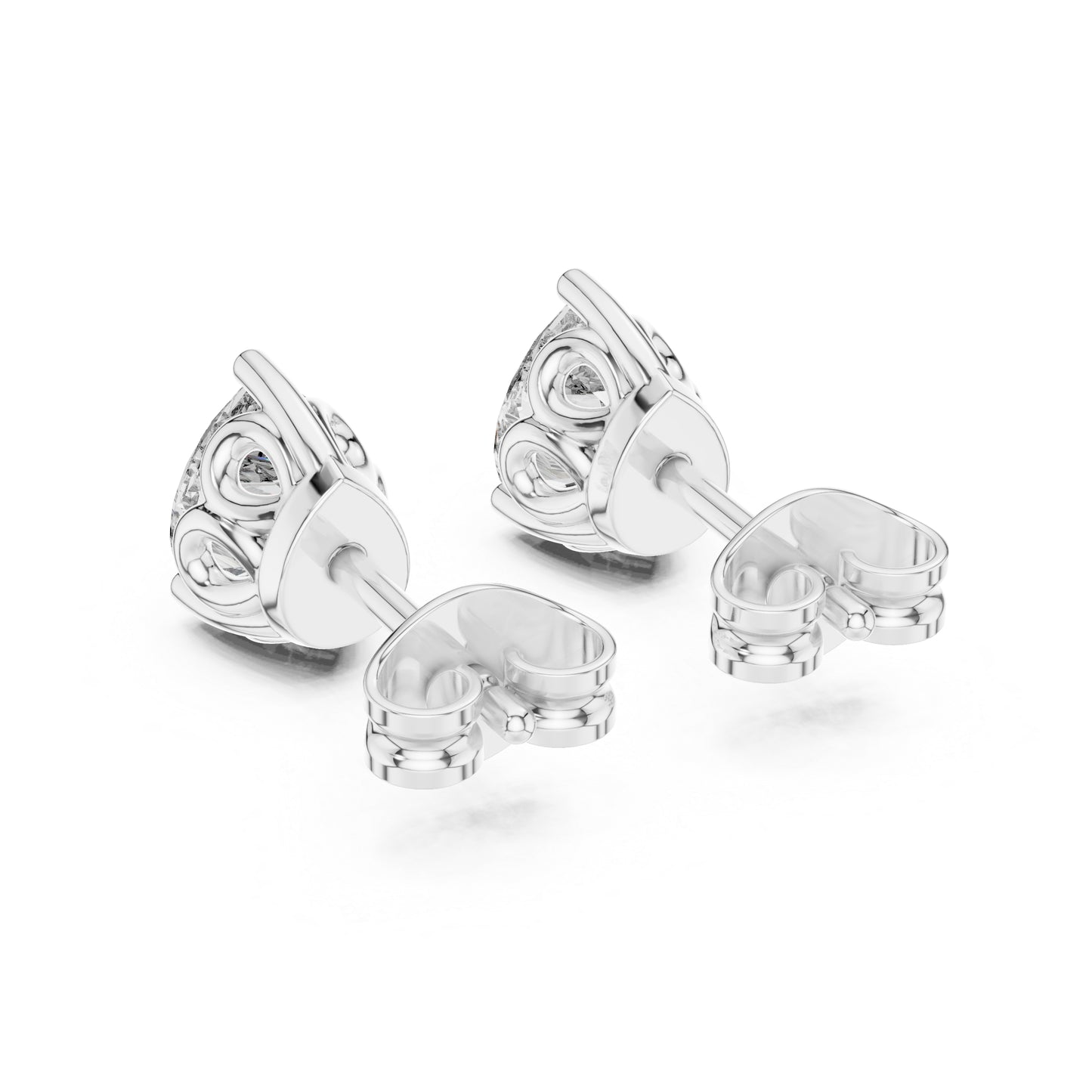 14K Rose Gold Pear Lab-Grown Diamond Stud Earrings for Women | Bridal Collection | Pure Carat