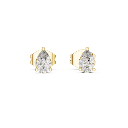 18K White Gold Pear Lab-Grown Diamond Earrings for Women | Bridal Wear | Pure Carat