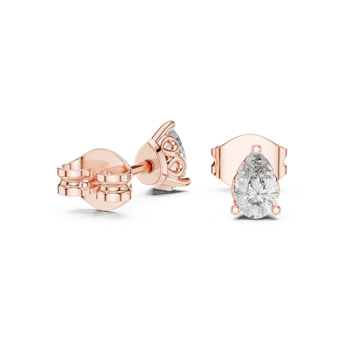 18K White Gold Pear Lab-Grown Diamond Earrings for Women | Bridal Wear | Pure Carat