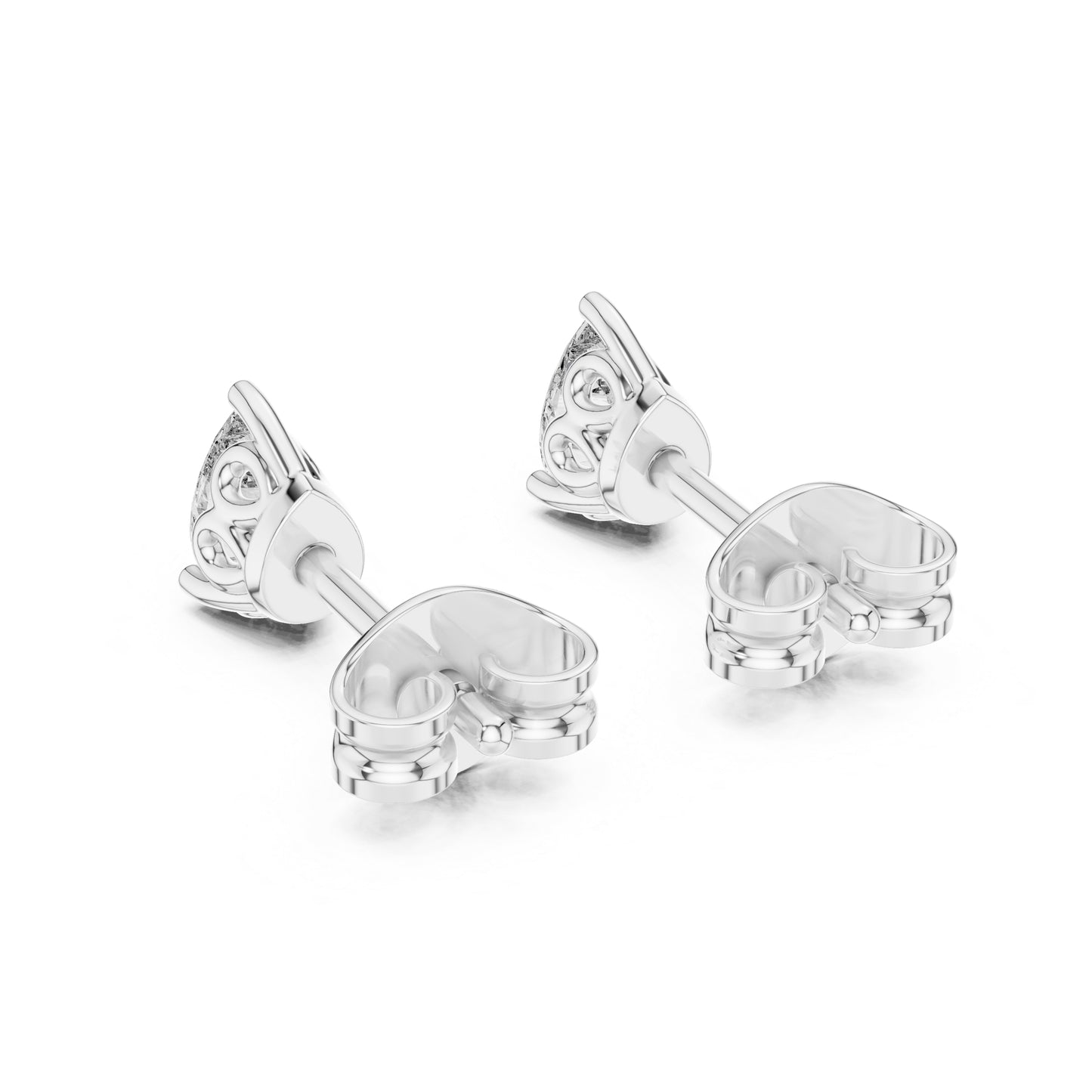 18K White Gold Pear Lab-Grown Diamond Earrings for Women | Bridal Wear | Pure Carat