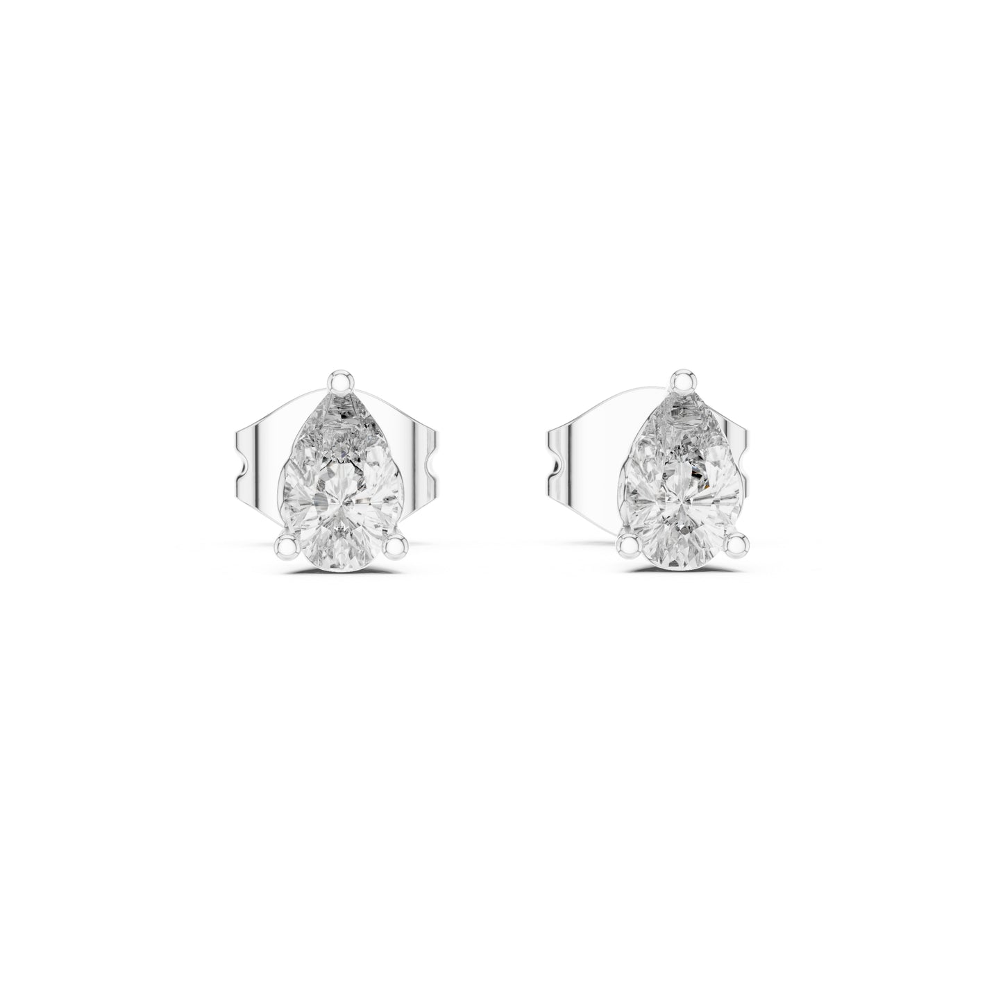 18K White Gold Pear Lab-Grown Diamond Earrings for Women | Bridal Wear | Pure Carat