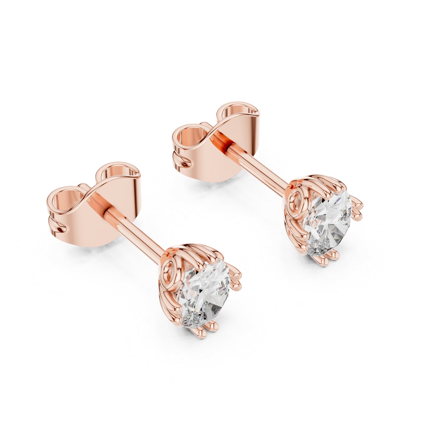 14K Yellow Gold Oval Lab-Grown Diamond Earrings for Women | Party Wear | Pure Carat