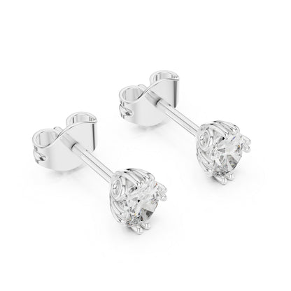 14K Yellow Gold Oval Lab-Grown Diamond Earrings for Women | Party Wear | Pure Carat
