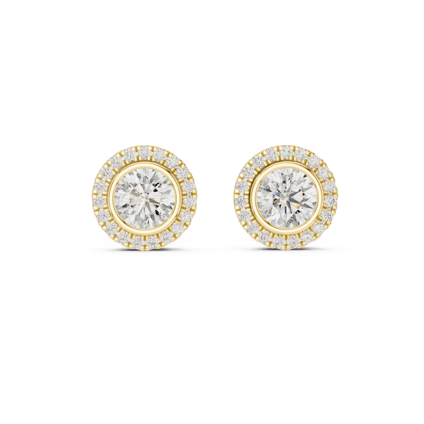 18K White Gold Round Lab-Grown Diamond Drop Earrings for Women | Office Wear | Pure Carat