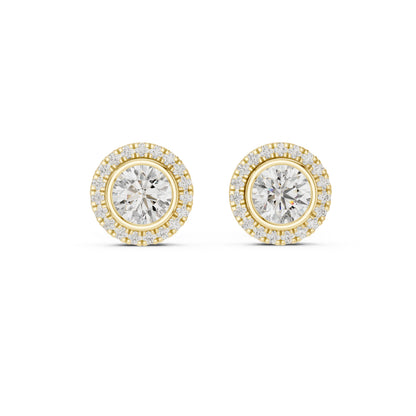 18K White Gold Round Lab-Grown Diamond Drop Earrings for Women | Office Wear | Pure Carat