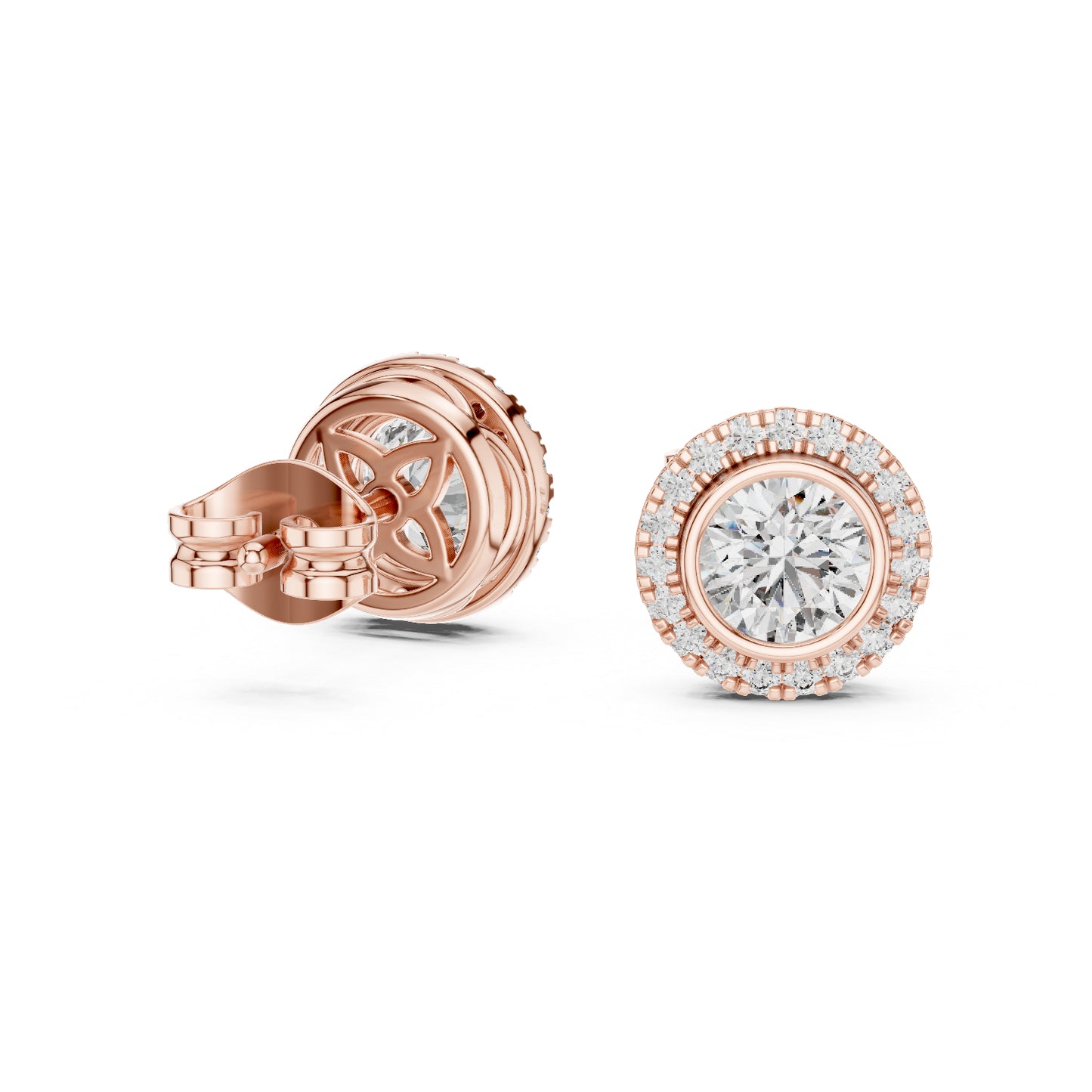 18K White Gold Round Lab-Grown Diamond Drop Earrings for Women | Office Wear | Pure Carat